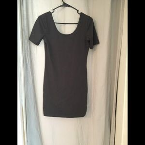 Dark grey body con dress